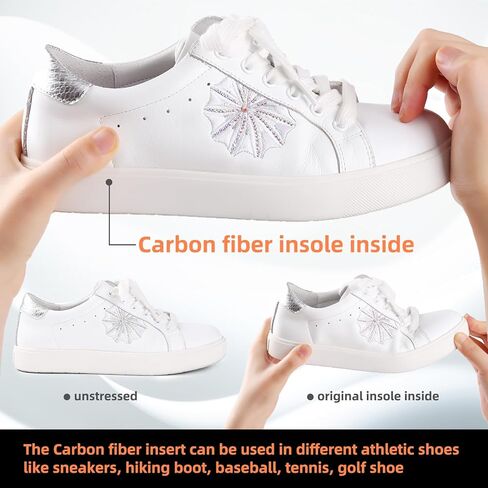 Carbon Fiber Insole for Men Women Rigid Carbon Fiber Shoe Insert Carbon Fiber Foot Plate for Hallux Rigidus Limitus, Turf Toe (9.85" / 250mm - Men's 7.5 / Women's Size 8.5, 1 Pc) in Saudi Arabia