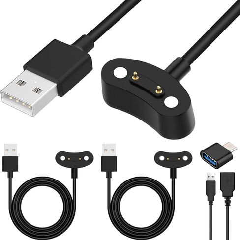 شاحن DKARDU للساعة الذكية TicWatch Pro 3 Ultra GPS/Pro 3/Pro 5/Pro 3 LTE/Pro X/E3، استبدال كابل شحن USB مغناطيسي، ملحقات الساعة، 1 متر/3.3 قدم، مع محول USB إلى USB C، قطعتان in Kuwait