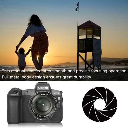 Meike 50mm F1.7 Full Frame Manual Focus Prime Lens Compatible with Canon RF Mount Cameras EOS-R EOS-RP R5 R6 in Saudi Arabia