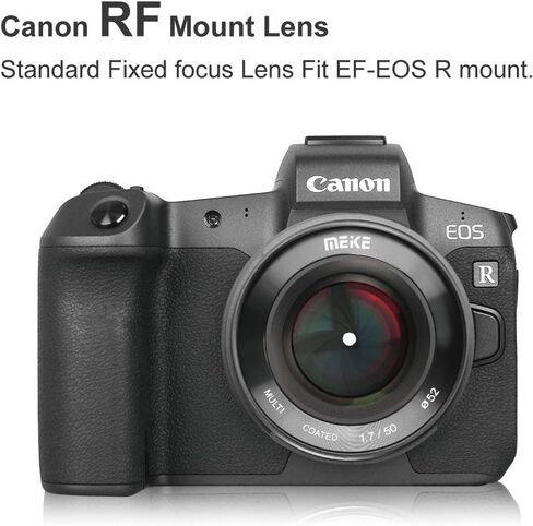 Meike 50mm F1.7 Full Frame Manual Focus Prime Lens Compatible with Canon RF Mount Cameras EOS-R EOS-RP R5 R6 in Saudi Arabia