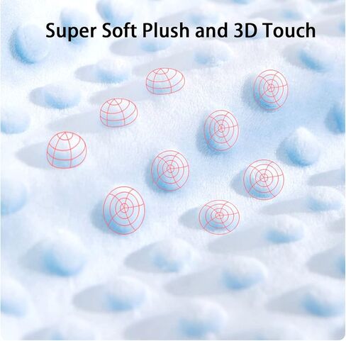 Baby Security Taggies Blankets Soothing Sensory Soft Comforter Blanket Infant Appease Towel Baby Loveys for Boys with Colorful Tags(Mint Green) in Kuwait