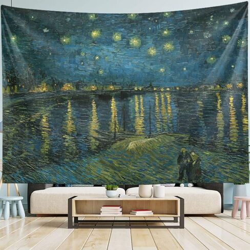 AHOMY Tapestry Wall Hanging, Claude Monet Weeping Willow Bedspread Picnic Bedsheet Blanket Wall Art Tapestry 60 X 40 inch in Saudi Arabia