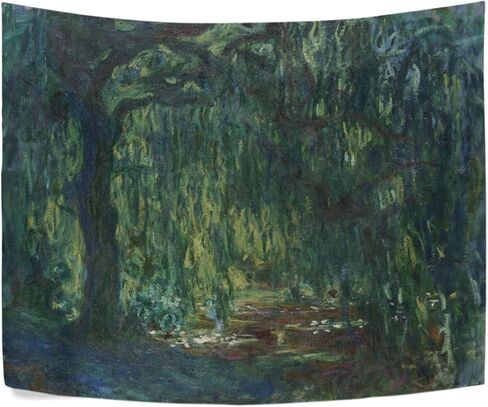 AHOMY Tapestry Wall Hanging, Claude Monet Weeping Willow Bedspread Picnic Bedsheet Blanket Wall Art Tapestry 60 X 40 inch in Saudi Arabia