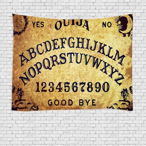 مفرش سرير بوهيمي من نسيج TSlook Hippie Tappassier حرف لوح Ouija رقمي مقاس 60 بوصة × 40 بوصة in Kuwait