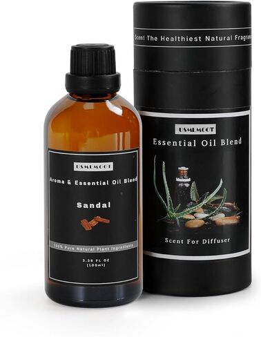 زيت USMLMOOT "Santal" العطري - رائحة موزع الهواء البارد والتكييف، روائح طبيعية فاخرة، مزيج زيوت ناشر للعلاج العطري، زيوت عطرية مستوحاة من المنعشة (100 مل) in Saudi Arabia