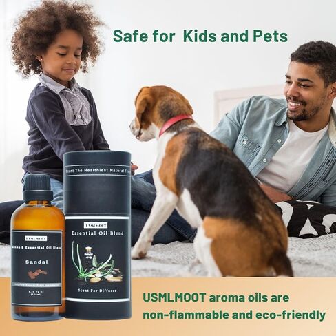 زيت USMLMOOT "Santal" العطري - رائحة موزع الهواء البارد والتكييف، روائح طبيعية فاخرة، مزيج زيوت ناشر للعلاج العطري، زيوت عطرية مستوحاة من المنعشة (100 مل) in Kuwait