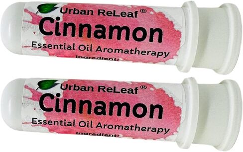 أجهزة الاستنشاق الأنفية بالزيت العطري بالقرفة من أوربان ريليف، مجموعة من قطعتين - زيت القرفة الحار غير المخفف، سهل الفتح من الأعلى. صنع فى أمريكا. خالي من الكحول. لا فوضى. حجم الجيب. in Kuwait