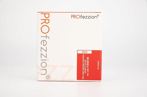 PROfezzion 52mm Variable ND Filter ND2-ND2000 Variable Neutral Density Fader for Canon EF-S 24mm f2.8/Sigma 30mm f1.4/Nikon AF-S 18-55mm/Fujifilm Fujinon XC 15-45mm Lens & Other 52mm Camera Lenses in Saudi Arabia