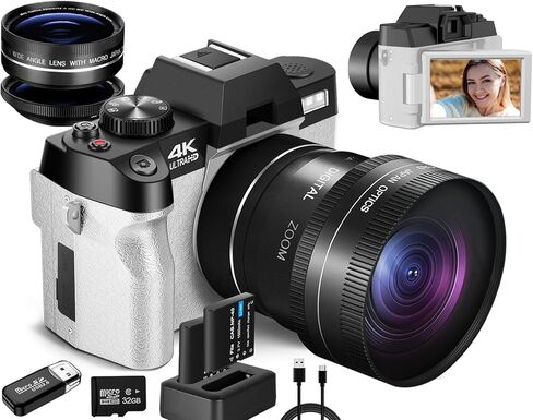 كاميرات رقمية بدقة 4K للتصوير الفوتوغرافي، وكاميرا مدونات فيديو بدقة 48 ميجابكسل لموقع YouTube in Kuwait