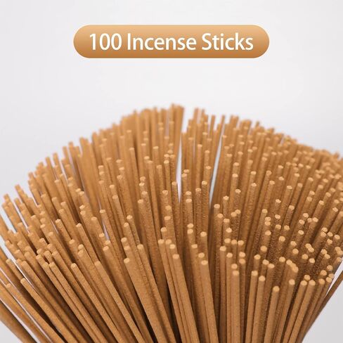 بخور برائحة المريمية البيضاء - 100 قطعة - بخور معطر مع خشب - حامل عصا للمنزل والمعابد والفناء in Kuwait