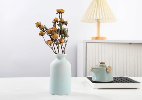 Beige Ceramic Vase, Dry Flower Vases Minimalism Style for Modern Table Shelf Home Decor, Fit for Fireplace Bedroom Kitchen Living Room Centerpieces Office Desk Gift(Beige) in Saudi Arabia