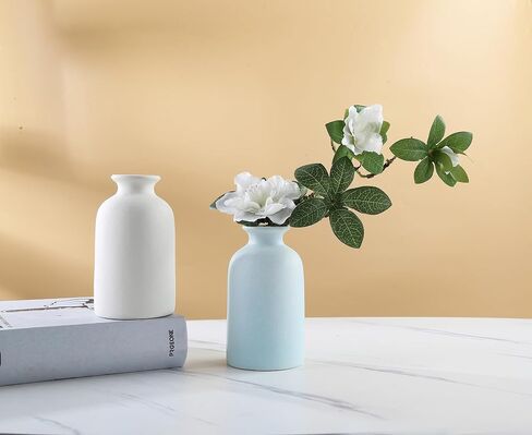 Beige Ceramic Vase, Dry Flower Vases Minimalism Style for Modern Table Shelf Home Decor, Fit for Fireplace Bedroom Kitchen Living Room Centerpieces Office Desk Gift(Beige) in Saudi Arabia