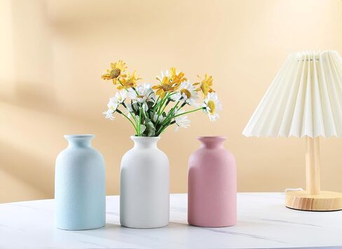 Beige Ceramic Vase, Dry Flower Vases Minimalism Style for Modern Table Shelf Home Decor, Fit for Fireplace Bedroom Kitchen Living Room Centerpieces Office Desk Gift(Beige) in Saudi Arabia