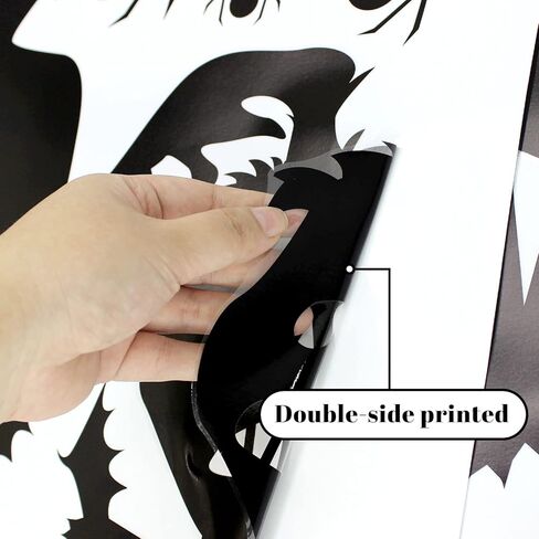 ملصقات نوافذ الهالوين كبيرة لملصقات نوافذ الهالوين ملصقات النوافذ العملاقة المخيفة ديكورات نوافذ زجاجية سوداء لحفلات الهالوين in Kuwait