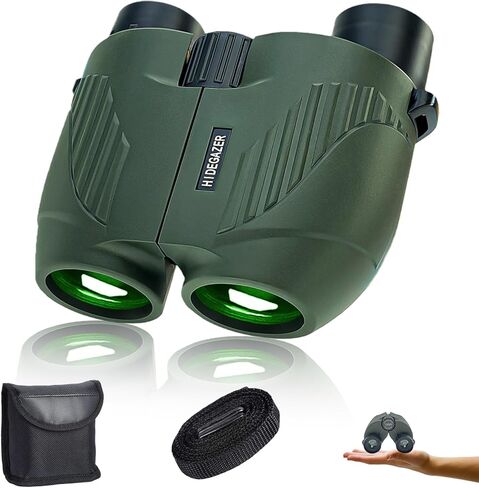 Binoculars for Adults and Kids 10x25 ,Small Binoculars Compact,Large View High Powered Binoculars for Bird Watching,Hunting,Hiking and Sport Games in Kuwait