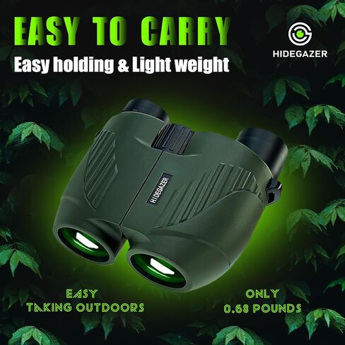 Binoculars for Adults and Kids 10x25 ,Small Binoculars Compact,Large View High Powered Binoculars for Bird Watching,Hunting,Hiking and Sport Games in Kuwait