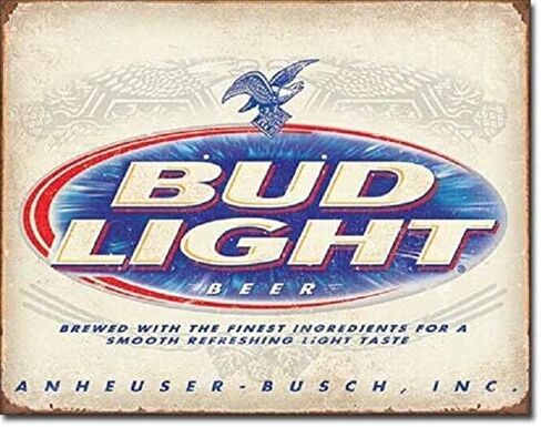 Bud Light Retro Anheuser Advertising Wall Decor Metal Tin Sign 8x12 Inches in Kuwait