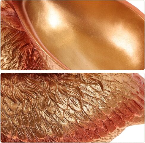 صينية مفاتيح من Beaupete صينية مجوهرات مزخرفة بزهرة البحيلان كبيرة الفم منظم المفاتيح خزانة ديكور مدخل حلية طبق هووسورمينغ هدية ذهبية in Kuwait