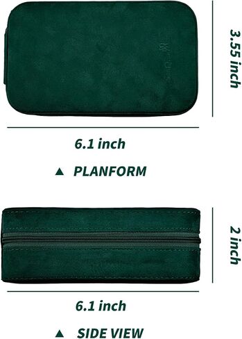 SANQIANWAN Luxury Jewelry Box for Women，Portable Travel Case Organizer for Rings Earrings Necklace Gift for Wedding Bridesmaids Women Wife Daughter (Dark Green) in Saudi Arabia