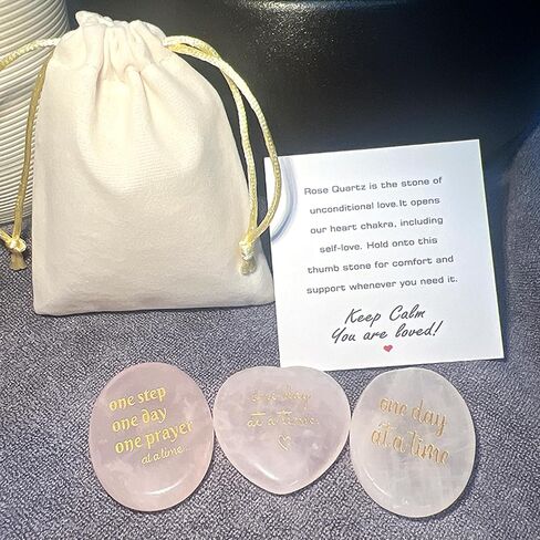 هدايا ملهمة ملهمة من كريستال شقرا الكريستالي المهدئ وأحجار الشفاء من الكوارتز الوردي للنساء والرجال in Kuwait