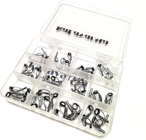 كالافرما المياه المالحة قصبة الصيد تلميح أعلى طقم تصليح قضيب الثقيلة طقم تصليح الفولاذ المقاوم للصدأ السيراميك قصبة الصيد استبدال نصائح 60 قطعة in Kuwait