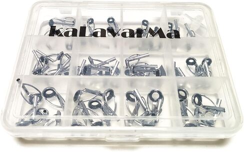 كالافرما المياه المالحة قصبة الصيد تلميح أعلى طقم تصليح قضيب الثقيلة طقم تصليح الفولاذ المقاوم للصدأ السيراميك قصبة الصيد استبدال نصائح 60 قطعة in Kuwait