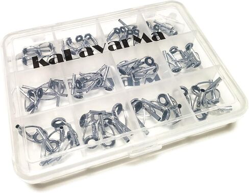 كالافرما المياه المالحة قصبة الصيد تلميح أعلى طقم تصليح قضيب الثقيلة طقم تصليح الفولاذ المقاوم للصدأ السيراميك قصبة الصيد استبدال نصائح 60 قطعة in Kuwait