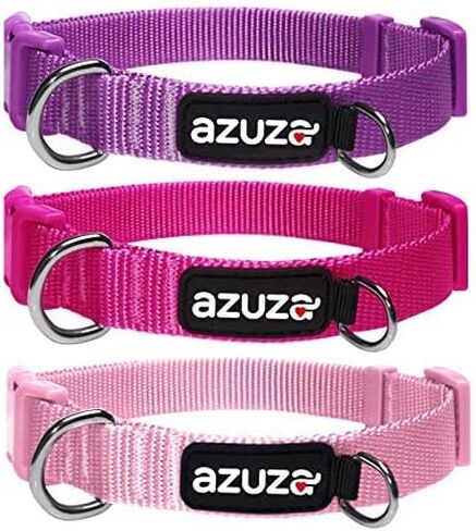 ازوزا اطواق كلاب ناعمة ومريحة للكلاب الصغيرة، عبوة من 3 قطع، لون زهري in Kuwait