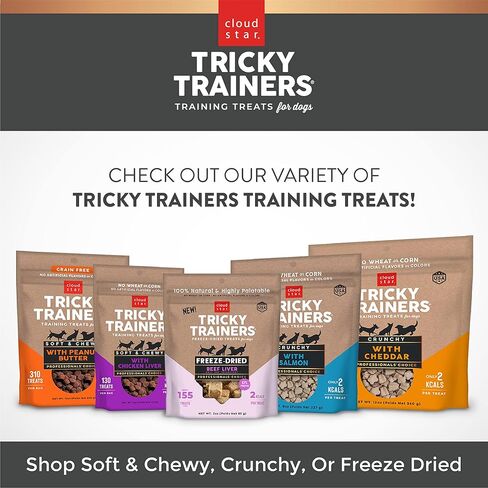 Cloud Star Tricky Trainers تجميد مكافآت تدريب الكلاب المجففة، كيس 6 أونصة، نكهة كبد البقر، مساعد سلوك منخفض السعرات الحرارية مع 310 حلوى in Kuwait