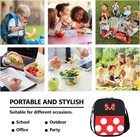TUOYITAI Cartoon Backpack 3 Piece Set Girls Adults 17" Backpacks with Lunch Box Pencil Case School Travel Daypack 17 Inch in Saudi Arabia