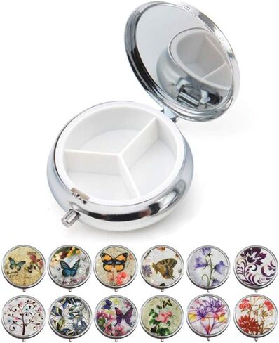 2 حزمة من صناديق حبوب دواء صندوق دواء معدني دائري للطب in Kuwait