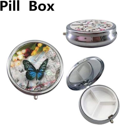 2 حزمة من صناديق حبوب دواء صندوق دواء معدني دائري للطب in Kuwait