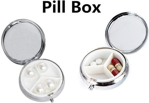 2 حزمة من صناديق حبوب دواء صندوق دواء معدني دائري للطب in Kuwait