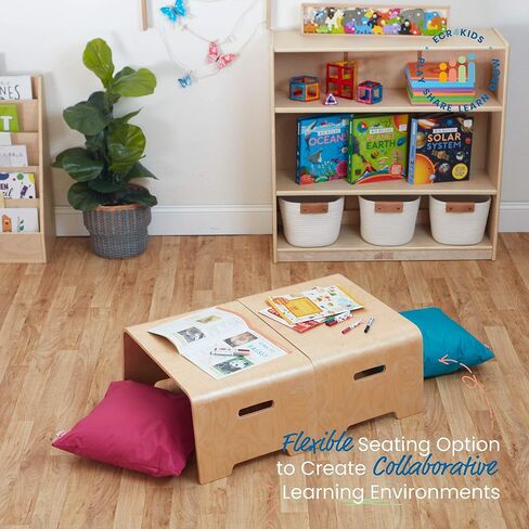 ECR4Kids Floor Pillow Set, 17in, Flexible Seating, Assorted, 6-Piece in Saudi Arabia