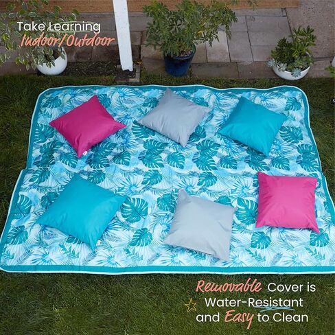 ECR4Kids Floor Pillow Set, 17in, Flexible Seating, Assorted, 6-Piece in Saudi Arabia