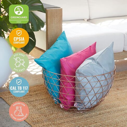 ECR4Kids Floor Pillow Set, 17in, Flexible Seating, Assorted, 6-Piece in Saudi Arabia