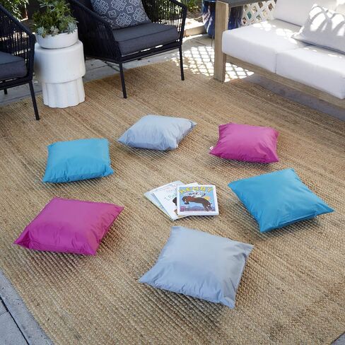 ECR4Kids Floor Pillow Set, 17in, Flexible Seating, Assorted, 6-Piece in Saudi Arabia
