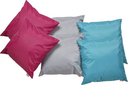 ECR4Kids Floor Pillow Set, 17in, Flexible Seating, Assorted, 6-Piece in Saudi Arabia
