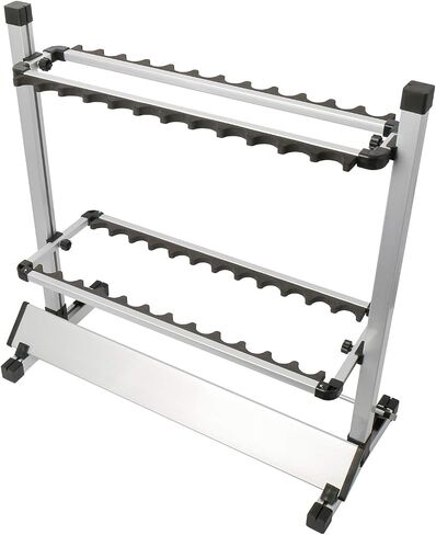 NovelBee Aluminum Alloy 24 Fishing Rod Rack Fishing Rod Pole Holder Stand Storage Tool for All Types of Fishing Rods (Black) in Saudi Arabia