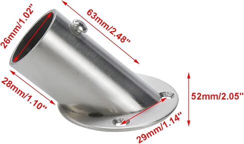 سيدين 4 قطع من الفولاذ المقاوم للصدأ للقارب البحري تركيبات الدرابزين 45 درجة دعامة قضيب زاوية الدش، دعامات قضيب ستارة الحمام in Kuwait