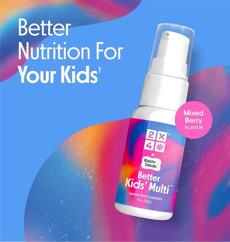 2X4 Better Kids’ Multi™ Liposomal Kids Multivitamin Supplement with Vitamin C, A, E, B Vitamins, Lutein, Zinc, and Minerals, Immune Support Liquid Vitamins in Saudi Arabia