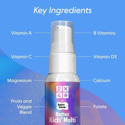 2X4 Better Kids’ Multi™ Liposomal Kids Multivitamin Supplement with Vitamin C, A, E, B Vitamins, Lutein, Zinc, and Minerals, Immune Support Liquid Vitamins in Saudi Arabia