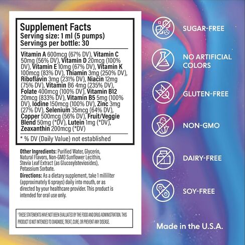 2X4 Better Kids’ Multi™ Liposomal Kids Multivitamin Supplement with Vitamin C, A, E, B Vitamins, Lutein, Zinc, and Minerals, Immune Support Liquid Vitamins in Saudi Arabia