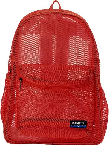 NiceAndGreat Heavy Duty Classic Student Mesh Backpack | Padded Straps | Red in Saudi Arabia