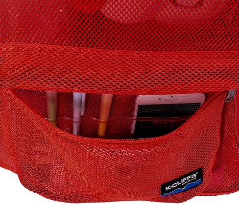 NiceAndGreat Heavy Duty Classic Student Mesh Backpack | Padded Straps | Red in Saudi Arabia