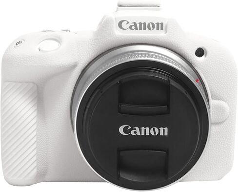 حافظة كاميرا Easy Hood R50 R100، غطاء حماية للكاميرا بأزرار لكاميرا Canon EOS R50 / R100 بدون مرآة، حافظة من السيليكون الناعم غطاء حقيبة جلد الجسم خفيف الوزن وردي in Kuwait