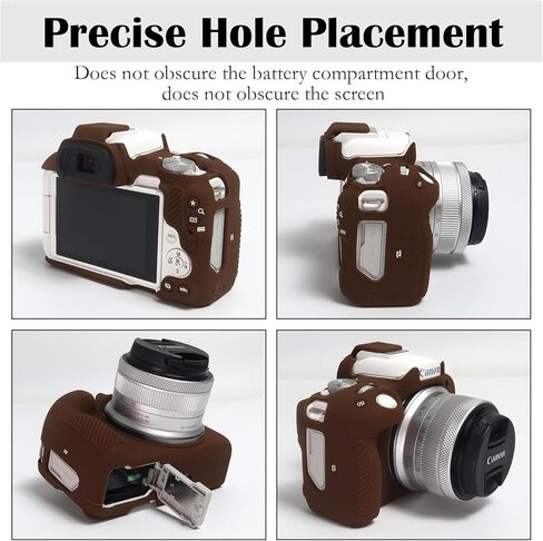 Easy Hood R50 R100 Camera Case, Buttons Marking Protective Camera Cover for Canon EOS R50 / R100 Mirrorless Vlogging Camera, Soft Silicone Case Lightweight Body Skin Bag Cover Pink in Kuwait