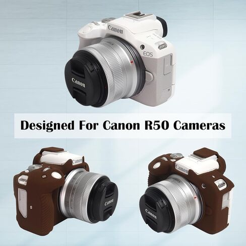 Easy Hood R50 R100 Camera Case, Buttons Marking Protective Camera Cover for Canon EOS R50 / R100 Mirrorless Vlogging Camera, Soft Silicone Case Lightweight Body Skin Bag Cover Pink in Kuwait