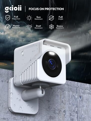جلود السيليكون الواقية من Gcioii فقط لكاميرا Wyze Cam OG، حافظة واقية شاملة مقاومة للماء ومضادة للشمس وملحقات غطاء للاستخدام الداخلي والخارجي (عبوتان باللون الأبيض) in Kuwait