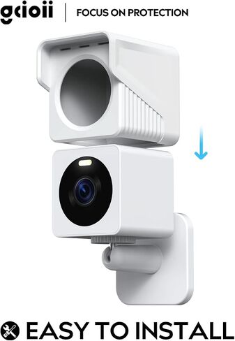 جلود السيليكون الواقية من Gcioii فقط لكاميرا Wyze Cam OG، حافظة واقية شاملة مقاومة للماء ومضادة للشمس وملحقات غطاء للاستخدام الداخلي والخارجي (عبوتان باللون الأبيض) in Kuwait